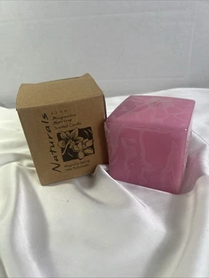 Vinatge Avon 1997 Naturals Magnolia Spring Scented Candle New In Box Pink  - Image 1 of 4