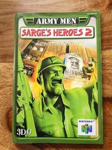 Army Men Sarges Heroes 2 Nintendo 64 Manual - Picture 1 of 2