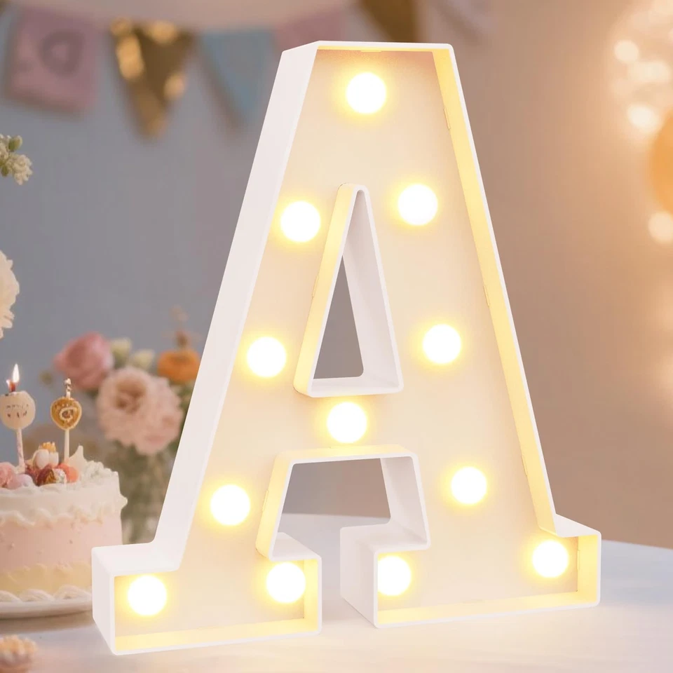 LED Marquee Letter Lights Sign Light up Alphabet for Home Party Wedding Plaques