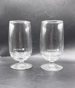 Vintage United Airlines Weinkelch Gläser 2er Set 4,25" - Bild 1 von 3