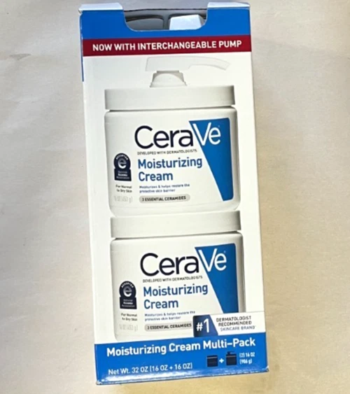 Crema Hidratante CeraVe Multipack 16 OZ Bomba + 16 OZ Recarga 2 Paquetes NUEVO EN CAJA Foto 1 de 4