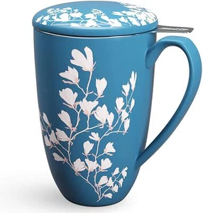 Tea Cup With Infuser And Lid Tea Mug With Lid For Steeping Loose Leaf Tea Bag Co - Picture 1 of 6