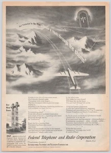 Federal Telephone WWII Intelectron Pilot Radio Navigation Beam Print Ad 1944 - Picture 1 of 5