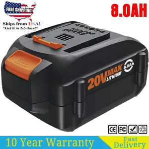 8.0AH For WORX 20V MAX Extend Lithium Battery 20 Volt WA3520 WA3525 WA3575 WG155 - Picture 1 of 21