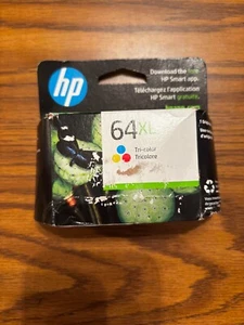 HP 64XL N9J91AN Tri-Color Ink Cartridge OEM Sealed Exp June 2025 - Picture 1 of 2
