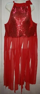 Dancewear Complements Women's Plus Sz Praise Dance Paneled Red Tunic Sz 2X - Picture 1 of 4