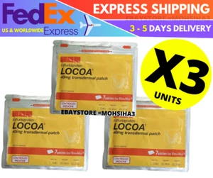 3 Pack (21 Patches) LOCOA 40mg Transdermal Joint Pain Relief - EXPRESS SHIPPING - Picture 1 of 8