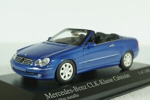 Mercedes CLK Cabriolet (A209) 2003 blue 400031431, Minichamps 1:43
