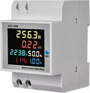 Stromzähler Hutschiene 1 Phase, Digitaler Einphasiger Energiezähler DIN Schiene - Bild 1 von 11