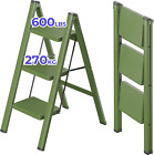 3 Step Ladder,Lightweight Folding Step Stool With Anti-Slip Pedal,600 Lbs Portab