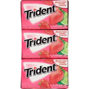Trident Island Berry Limette zuckerfreier Kaugummi - 12 CT / 14 STCK KOSTENLOSER VERSAND - Bild 1 von 3
