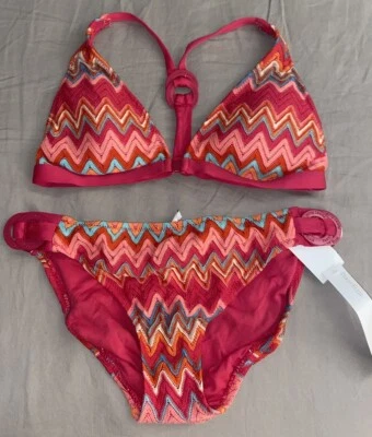 NWT Perry Ellis 2 Piece Swimsuit Bikini Top & Bottom S Small (B8) - Image 1 of 3