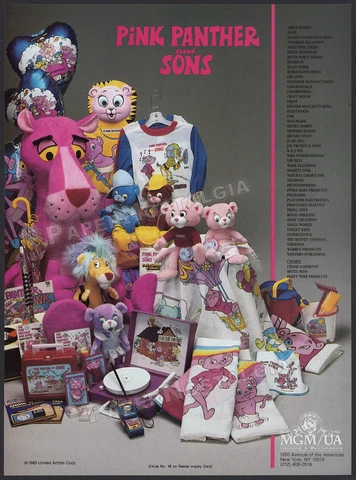 PINK PANTHER and SONS__Original 1985 Trade print AD / ADVERT / Toy license promo Cover