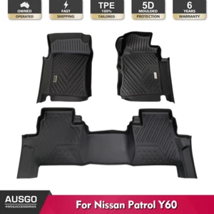 AUSGO 5D Floor Mats for Nissan Patrol GQ Y60 1988-1997 | Door Sill Coverage - Picture 1 of 10