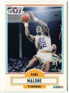 1990-91 Fleer #188 Karl Malone Utah Jazz - Picture 1 of 2