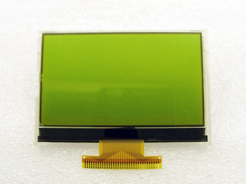12864 Grafik LCD Display Modul 128x64 Punkte, STN schwarz auf Y/grüne Hintergrundbeleuchtung - Bild 1 von 4