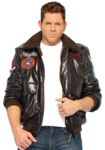 Top Gun Bomber Jacket Adult Men's Costume Small - Picture 1 of 1