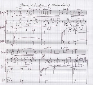 Petr EBEN: "Okna - II. Isachar, the green window" - Autograph Musical Quotation - Picture 1 of 1