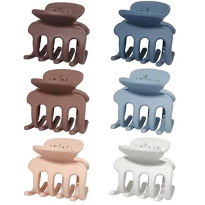 6 Pcs Hair Clips Small Claw Clips for Thin Hair Medium Matte Non-slip Hair Ac... - Picture 1 of 7