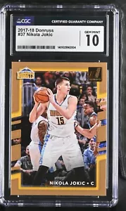 2017-18 Donruss #37 NIKOLA JOKIC the ONLY CGC GEM MINT 10 + FREE SHIPPING! - Picture 1 of 2