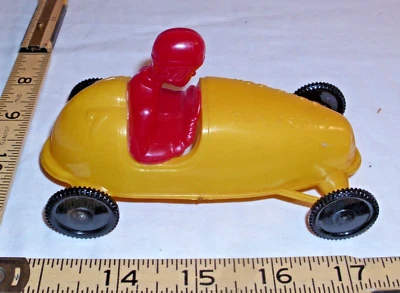 PYRO  SOAP BOX SUPERSONIC #7 RACE CAR PLASTIC TOY 1950s YELLOW - Image 1 of 3