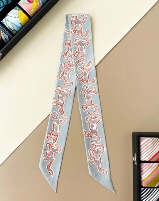 Quality 18 Momme Twill Silk Scarf Ribbon Horses Bag Neck Tie Headband 33" * 2" - Image 1 of 4