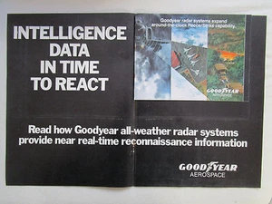 10/1972 PUB GOODYEAR ALL WEATHER RADAR SYSTEMS RECCE / STRIKE ORIGINAL AD - Imagen 1 de 5