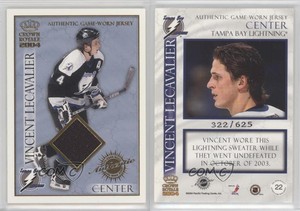 2003-04 Pacific Crown Royale Authentic Game-Worn Jerseys /625 Vincent Lecavalier