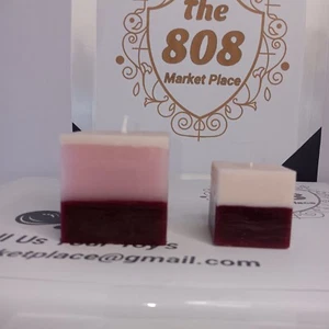 Scented Handmade Designer Candles Multicolor 2in And 1.5in - Picture 1 of 4