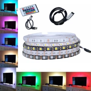 DC5V 1M-5M 5050 2835 RGB Led Strip 60led/M Flexible Light IR Remote for TV USB - Picture 1 of 11