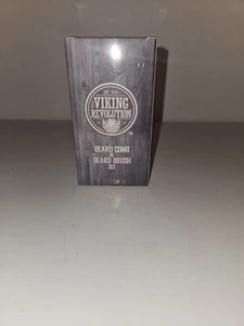 New Viking Revolution Beard Comb & Beard Brush Set for Men Natural Boar Bristle  - Picture 1 of 4