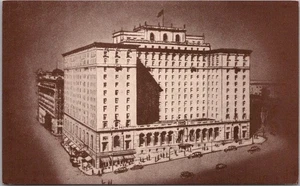 Postal vintage de los años 30 de Seattle, Washington HOTEL OLÍMPICO vista a la calle/sin usar - Imagen 1 de 2