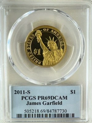 2011 PCGS PR69DCAM JAMES GARFIELD PRESIDENTIAL DOLLAR - $5.00 FLAT RATE SHIPPING - Image 1 of 4