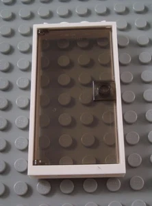 Lego White City Creator 1x4x6 Tür Stück durchscheinend schwarzes Glas - Bild 1 von 1