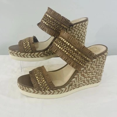 Vince Camuto Open Toe Espadrille Brown Sandals Women’s size 8.5M - Image 1 of 4