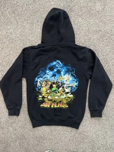 Felpa con cappuccio vintage Six Flags Fright Fest taglia small Looney Tunes Bugs - Foto 1 di 6