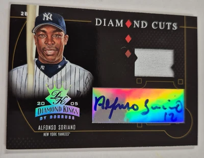 ALFONSO SORIANO 2005 Donruss Diamond Kings Autograph Auto Bat SSP #4/10 - Image 1 of 2