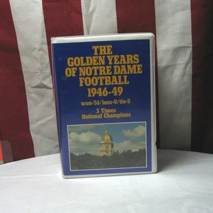 GOLDEN YEARS OF NOTRE DAME FOOTBALL 1946-49 documentary 2-VHS set Fighting Irish - Picture 1 of 3