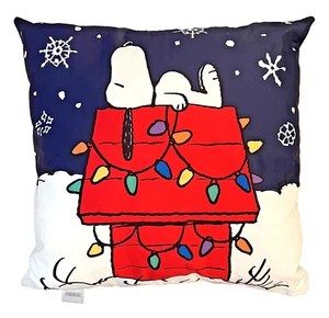 Tela decorada para casa de perro de 16" de tela de 16" con acento de cacahuetes de Navidad Snoopy - Imagen 1 de 1