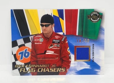 DALE EARNHARDT JR. /50 RELIC ~ 2004 WHEELS AMERICAN THUNDER / FLAG CHASERS #FC7 - Image 1 of 2