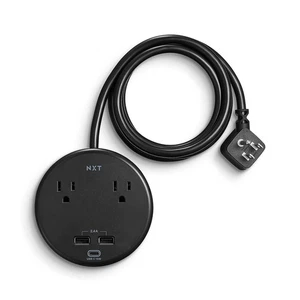 Technologies 2-Outlet Plus USB Desktop Surge Protector 5'Cord 500 Joules-NX61428 - Afbeelding 1 van 2