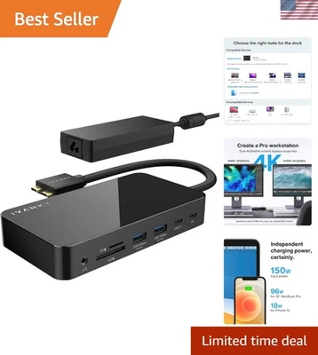 FusionDock 1 150 W para pantallas duales - Concentrador de acoplamiento definitivo para MacBook Pro Foto 1 de 4