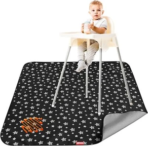 Tappetino Splat Neonato Impermeabile Splash Mat Seggiolone Tappetino Antiscivolo per Bambini 46"x42" - Foto 1 di 26