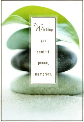 In Sympathy Comfort Peace Memories Rock Stone Stones Hallmark Greeting Card - Image 1 of 3