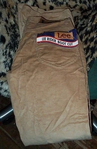 Vintage n.o.s. w/ tags beige colored Lee 201-2724 Boot cut corduroy jeans 33+28 - Picture 1 of 2