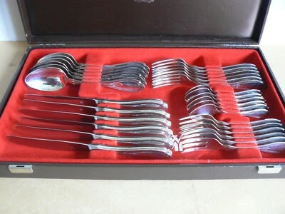 WMF ENGLISCHE ROSE MENUE BESTECK 6 PERSONEN 30TLG 90 HARTVERSILBERT - Bild 1 von 3