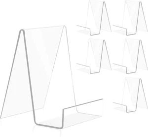 6 Pack Acrylic Book Stand Thickened Clear Book Display Easel Holder for Displayi - Picture 1 of 12