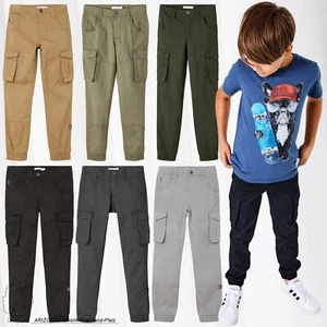 NAME IT Kinder Cargo Hose für Jungen Jogger Chino Pants Freizeithose - Bild 1 von 64