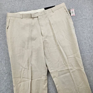 INC International Concepts 40x32 Standard Fit Linen Dress Pants Light Beige - Picture 1 of 22