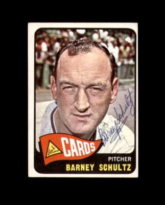 Barney Schultz Hand Signed 1965 Topps St. Louis Cardinals Autograph - Image 1 of 2
